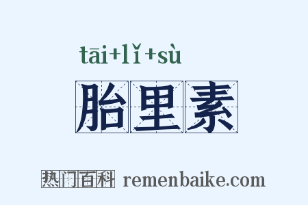 胎里素是什么意思的图片